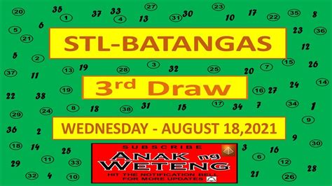 3rd ball stl batangas|STL Result .